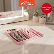 DIY Lash Extension Kit, 200PCS Individual Clusters, Lash Bond, Seal, Glue, and Applicator