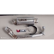 knalpot DST racing trioval short full system all matic universal racing exhaust
