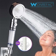 Skin Care High Pressure 3 Mode Shower Head With Stop Button Water-Saving Shower Filter Atomizing Nozzle Shower Head