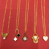 Titanium Steel Furnace Gold Necklace
