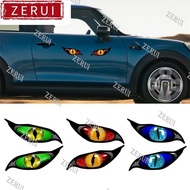 ZR For Motorcycle Car Stickers Occlusion Scratch Waterproof Windshield RV Anime Eyes Decal 13cm x 5c