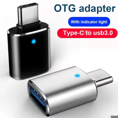 USB 3.0 OTG adapter USB-C to USB A converter suitable for Macbook Samsung Xiaomi Huawei LED USBC OTG