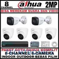 Techtronics | DAHUA CCTV PACKAGE 8 CHANNEL 6 CAMERA 2MP 1080P CCTV CAMERA AUDIO CAMERA