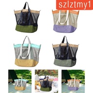MESH BEACH HANDBAG FOR SWIMMING, CAMPING & VACATION ESSENTIALS