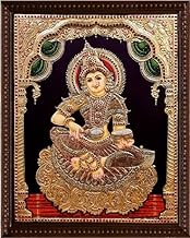 ANNAPOORANI RED TANJORE PAINTING WITH FRAME (31inc x 25inc x2inc)