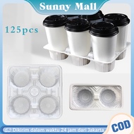 Drink Tray Take Away 125pcs Cup Tray Holder Plastik Tatakan Minuman Gelas Take Away 2/4 Cup