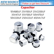 [2pcs] 10V680UF SMD Aluminum Electrolytic Capacitor 25V100UF 25V2200UF 35V47UF 35V100UF 50V470UF 50V