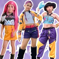 KIDS & TEENS COSTUME HUNTRIX RUMI ZOEY MIRA JACKET TERNO SHORTS SEMI CROP FITTED KPOP DEMON HUNTER