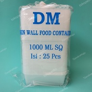 Termurah Kotak Makanan/Thinwall Square Dm 1000Ml/1000 Ml