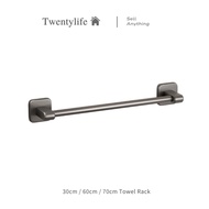 Twentylife Towel Rack Wall-Mounted Towel Bar 30cm 60cm 70cm Clothes Rack Slipper Rack Toilet Bathroo
