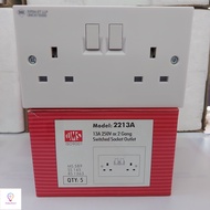 UMS 2GANG 13A 250V SWITCH SOCKET OUTLET