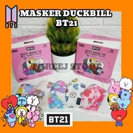 Masker Duckbill Anak BT21 U 3ply 1 Box 50pcs