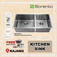 SORENTO Undermount Handmade 304 Stainless Steel Nano Kitchen Sink / Nano Sink Single Bowl / Anti Rus