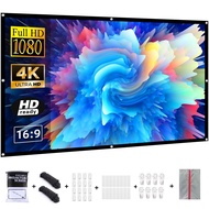 Projection Screen 72 inch Portable Projector Screen 16:9/Foldable/Anti-Crease,Double Sided Projectio