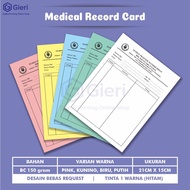 Gieri - Medical Record Card, Control Card, A5 Size Stock Card
