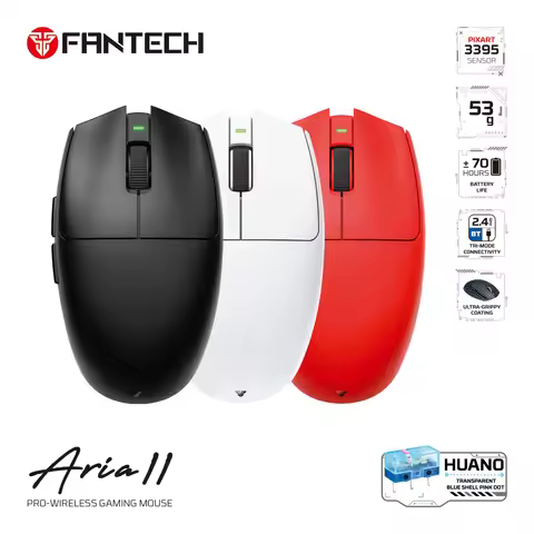 FANTECH Aria ll XD7V2 Wireless Gaming Mouse PixArt PAW3395 26000DPI 53g Ultra-lightweight Ergonomic 