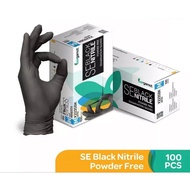 SE Black Nitrile  Powder Free Gloves (100 pcs)