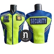 Free Name of Iga Security Guard Vest Double Meshbiru