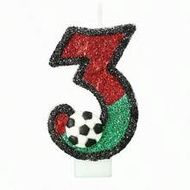 1PC Sports Soccer 0-9 Number Birthday Candle Creative New Style, Sports Style, World Cup, Suitable F