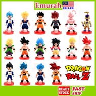 Dragon Ball 7cm Mini Action Figure Collectible Doll Gift Figurine Goku Mainan Budak Lelaki