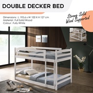 DOUBLE DECKER WOODEN 3' BED/SINGLE BED/DOUBLE LAYER BED/WOODEN BED/BEDFRAME/BED
