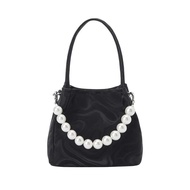 Semir ถังผู้หญิงเลียนแบบ Veet ไหล่เดียวกระเป๋าถือลูกปัดหรูหรากระเป๋าสะพายข้างอารมณ์