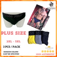 Swiss Polo 3pcs Plus Size Thick Waistband Men Briefs Comfort 2XL-5XL Underwear Spender Besar Lelaki