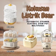 HT- Bear Egg Electric Steamer 2 Layers Stainless Egg Boiler Steamer Food
