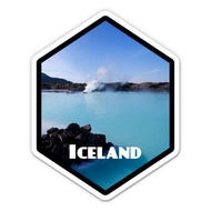 Squiddy Iceland Blue Lagoon - Vinyl Sticker Decal for Phone, Laptop, Water Bottle (3" high)