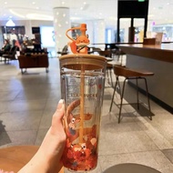 （需預訂）Starbucks狐狸秋季造型吸管玻璃杯