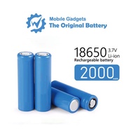 [REAL CAPACITY]18650 2000mAh 3.7V 18650 LITHIUM-ION RECHARGEABLE BATTERY - 2000mAh. DUAL SLOT USB LI