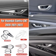 For Hyundai Elantra CN7 2020 2021 2022 Accessories Stainless steel Styling Car inner door Bowl prote