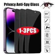 1-3PCS Full Cover Privacy Glass On iPhone 14 15 Pro Max Anti-Spy Screen Protector For iPhone 13 12 11 14 15Pro Tempered Glass