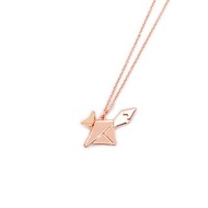 可愛玫瑰金狐狸項鍊