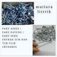 Zinc Nails Asbestos Nails Umbrella Nails 5 cm & 7 threads 250 grams Rubber Zinc Nails
