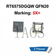 2pcs RT6575DGQW QFN Marking 5X= 5X=1J 5X=1E 5X=2K QFN20 WQFN-20 Dual-Channel Synchronous DC-DC Step-