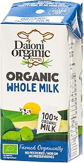 Daioni Organic UHT Sterilized Whole UHT Milk, 200ml (Pack of 24)