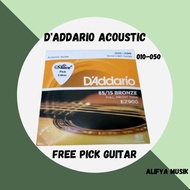 Acoustic GUITAR Strings STRING GUITAR ACCOUSTIC New D'Addario 010 050 EZ900 Good