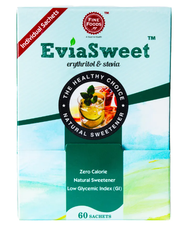 FARMASI IMAN WELLCARE | FINE FOODS EVIASWEET NATURAL SWEETENER 60 SACHETS 2.5G/SACHET | ZERO CALORIE
