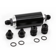 Inline Fuel Filter 100 Micron with 6AN 8AN 10AN Adapter for Gasoline Diesel E85 Capture contaminant 