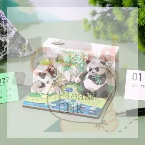 【HG】Time Piece Calendar 2027 Desk Calendar 3D Tear-away Calendar Paper Carving Art Memo Pad Notepad