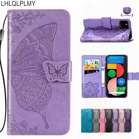 Butterfly Flower Leather Flip Wallet Case For Google Pixel 10 10A 6 7 9 Pro 6A 7A XL 5G 8A 9A Cover 
