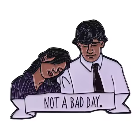 Jim & Pam not a bad day pin The Office fans collection