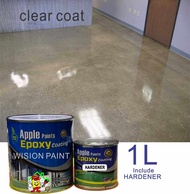 DIY👩‍🔧 1L Cat Lantai Epoxy ( Apple Epoxy Floor Paint Water Proofing ) Heavy Duty / Paint Epoxy Floor