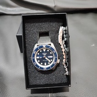 Seiko 5 Sport SRPD71K1 + Strap Stainless Blue SRPD71 Bekas Mulus