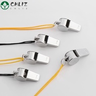 CHLIZ 1/2/5pcs Metal Whistle Hot sale Referee Sport Rugby With Black/Yellow Rope Stainless Steel Whistles