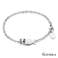GIUMKA Steel Bracelet Lettering Birthday Gift Recommendation Silver Model MH05038