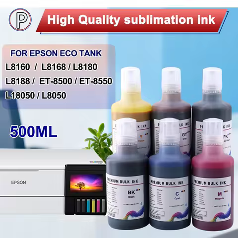 500ML ET-8550 High Quality Sublimation Ink Refill for Epson L18050 L8050 L8160 L8168 L8188 ET-8500 E