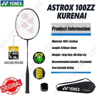 YONEX ASTROX 100ZZ  Kurenai/Dark Navy Racket Badminton Full Carbon Single 4U 23Lbs 83g Buatan Jepun 