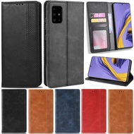 Luxury Casing For Samsung Galaxy A51 A71 A03 A21S A10 A20 A30 A50 A70 A10S A20S A30S A50S A70S A51 5G A71 5G Retro Book Magnetic Wallet Card Slot Leather Flip Skin Stand Cover Case